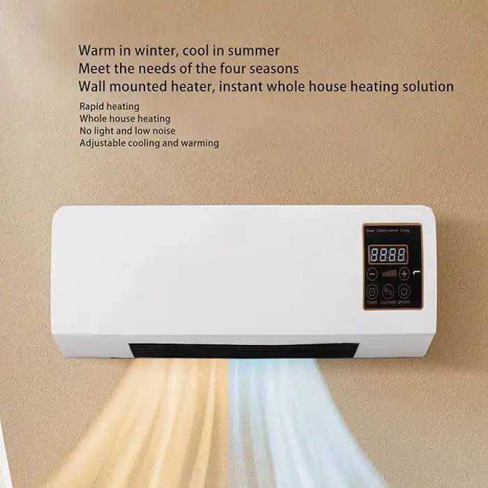 Radiateur Soufflant Mural avec Télécommande – Air Chaud & Air Frais