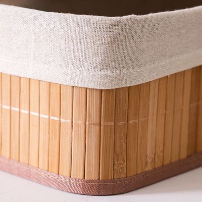 3 Paniers de Rangement Durables en Bambou