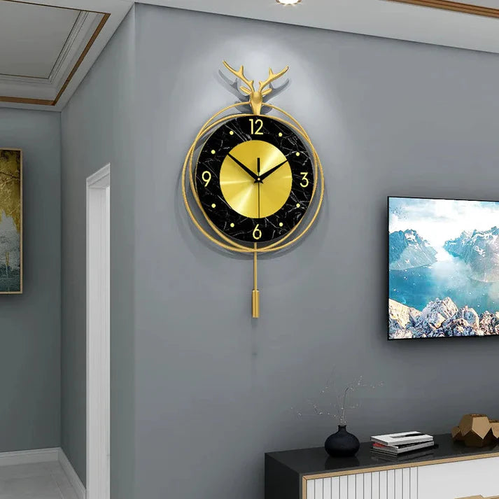 Horloge Murale 3D en Marbre – Élégance et Design NESTO MAROC