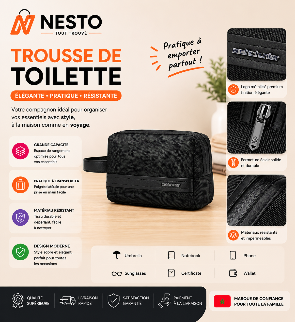 Sacoche Business Arctic Hunter K00677 – Élégante, Pratique & Professionnelle