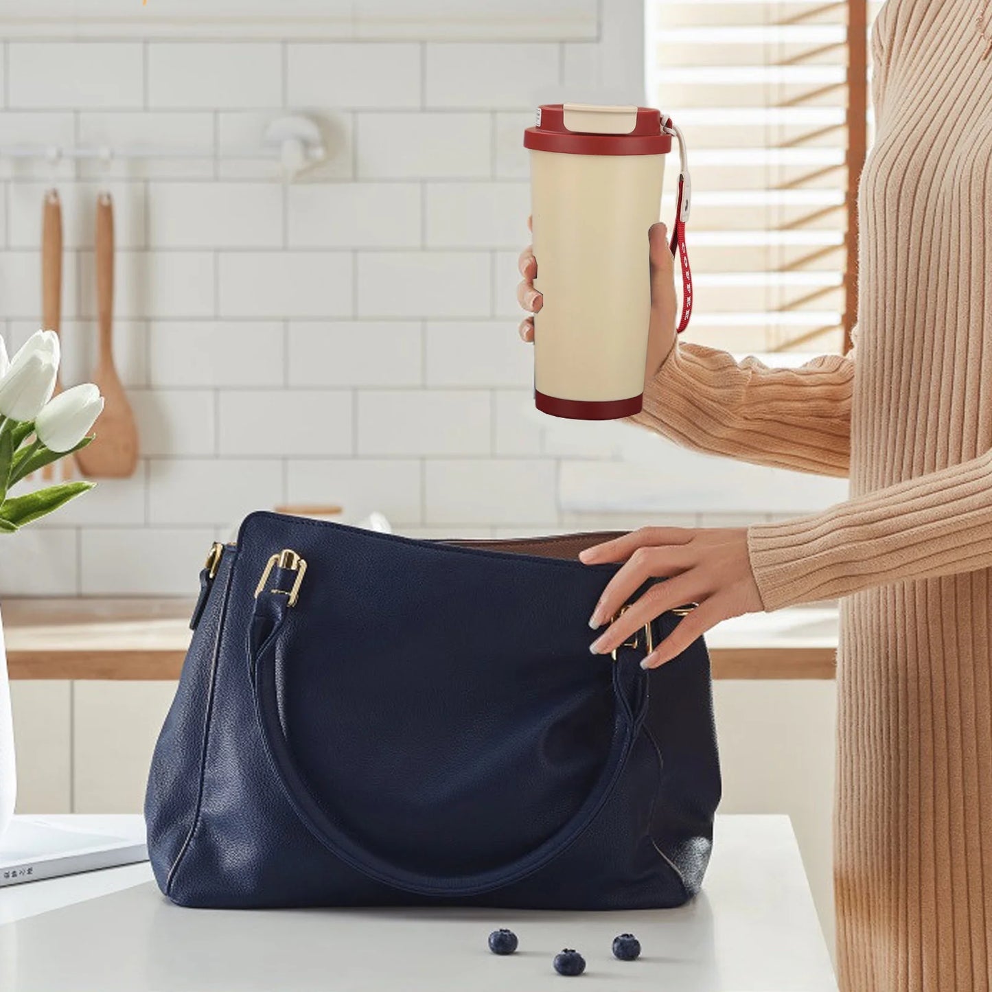 NESTO🎀 Tasse à Café Isotherme 532 ml – Élégance, Performance et Mobilité ☕