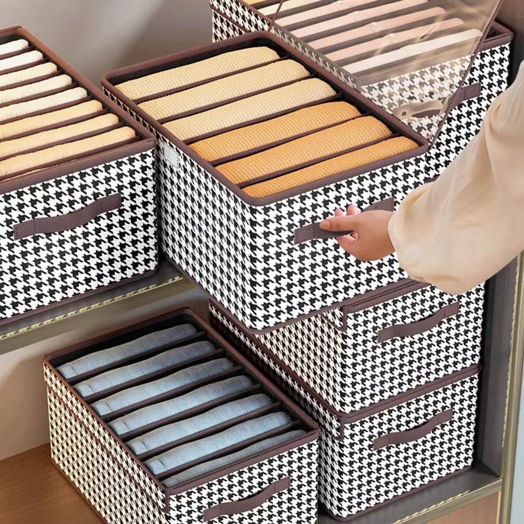 3 Armoire de Rangement Domestique avec Planche en PP et Boîtes de Rangement pour Chandails et T-Shirts