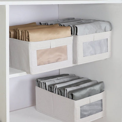 6 Boîtes de Rangement pour Placard & Dressing – Avec Poignées