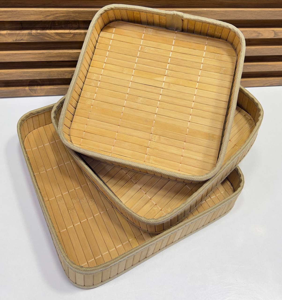 Set de 3 Plateaux en Bambou – Rangement & Service