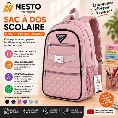 Sac à Dos Urbain Matelassé avec Boucle Frontale – Style Fashion & Décontracté
