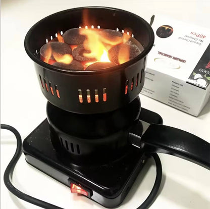 Réchaud Électrique pour Charbon 600W ANTON – Allume Charbon Rapide pour Chicha ; BBQ