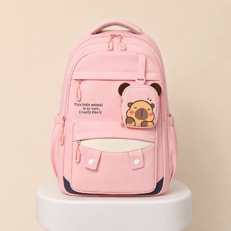 🎒 Sac à Dos Scolaire Rose pour Fille – Design Cute &amp; Grande Capacité