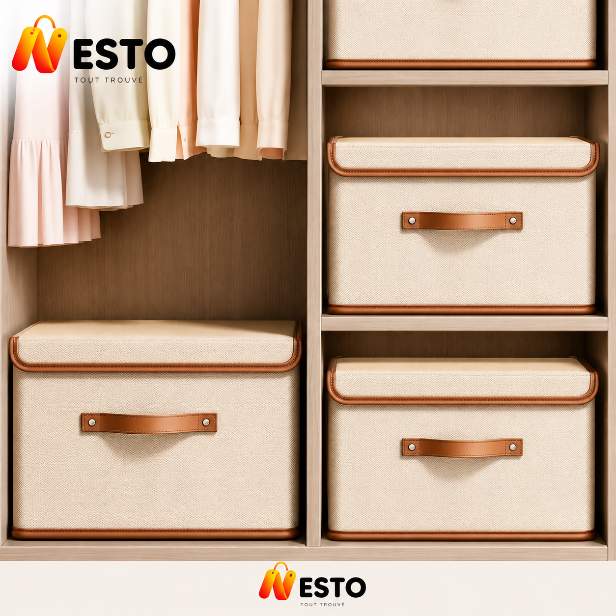 2 Valcatch Organisateur avec Couvercle – Rangement Pratique & Poignées