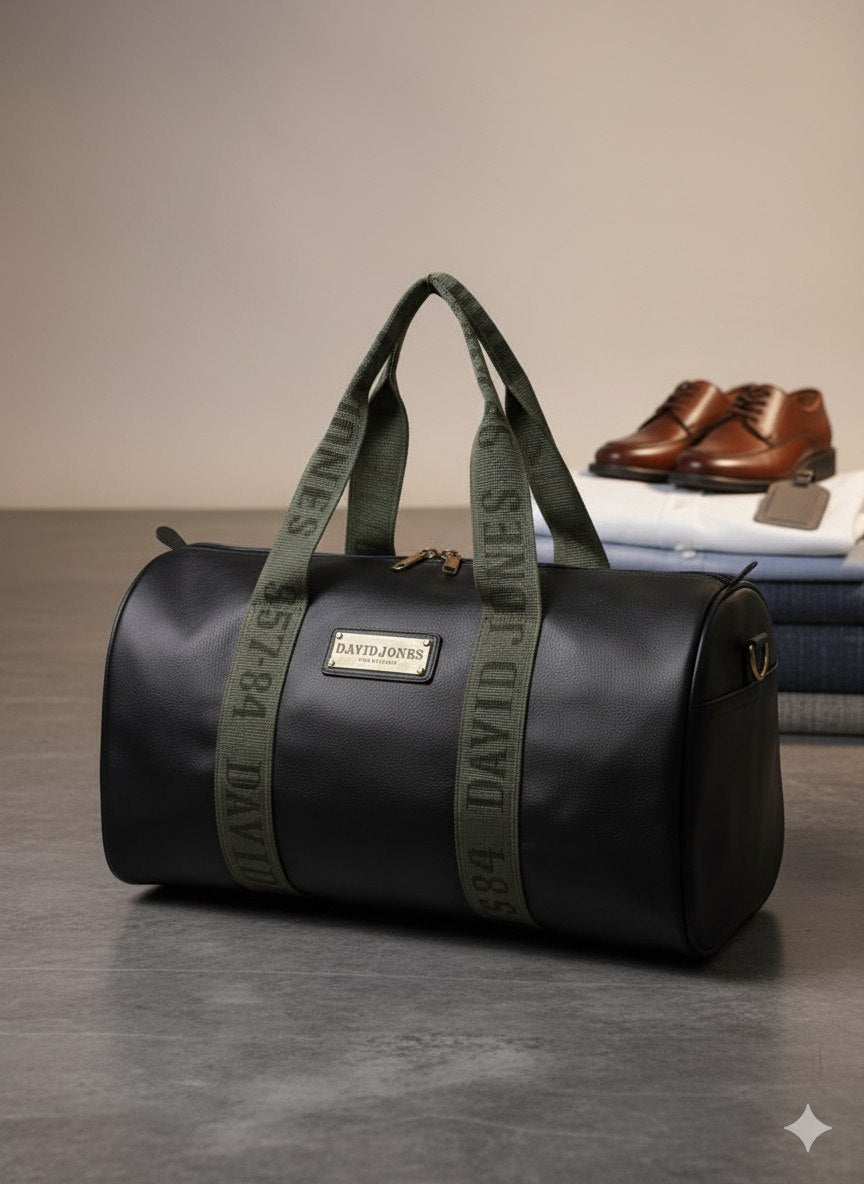 David Jones - Grand sac de voyage pour femme - Sac à main polochon - Sacs de sport en cuir synthétique - Sacs de sport grande capacité pour homme - Sac bandoulière multifonctionnel