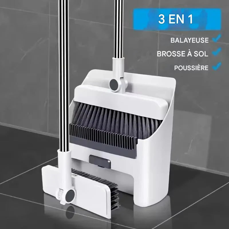 Ensemble Balai & Pelle 3-en-1 Pliants – Nettoyage Simplifié