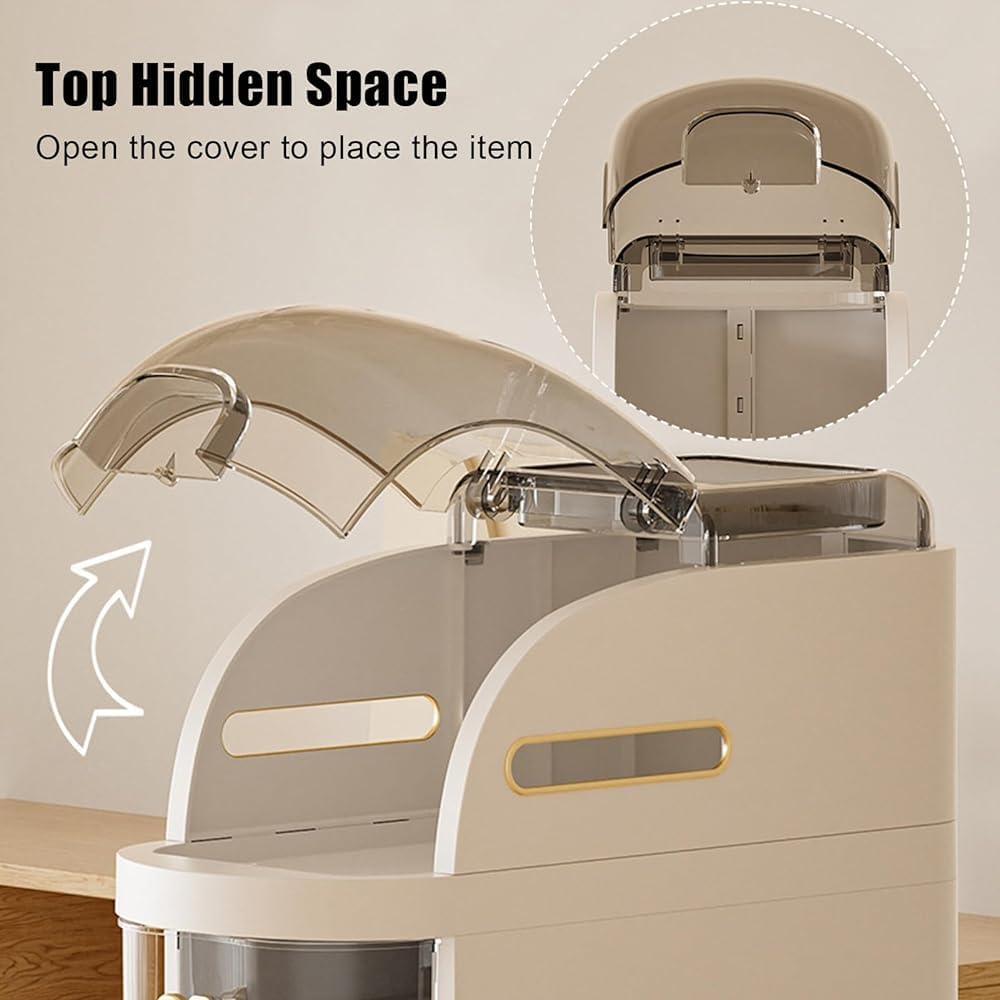 Meuble de Rangement Fin avec Roulettes et Tiroirs Transparents – Organisateur Gain de Place pour Salle de Bain