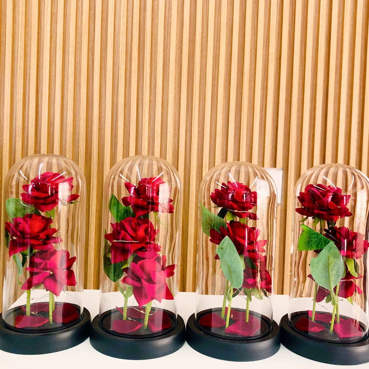 NESTO🎀 Rose Éternelle Rouge / Fleur Enchantée Lumineuse pour Épouse, Mère, Petite Amie.✨