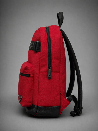 🎒 Sac à Dos Urbain Rouge & Noir – Élégant, Pratique et Moderne