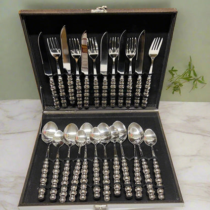 Set de Couverts en Acier Inoxydable Premium avec Boîte de Rangement Chic