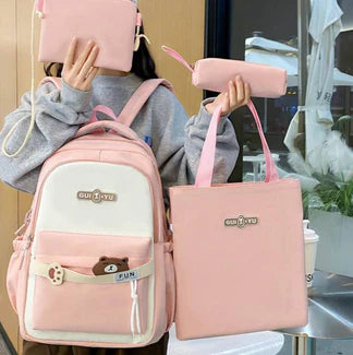 nesto 🎀Set Scolaire 4 Pièces – Sac à Dos & Accessoires