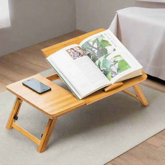 Bureau Pliable en Bambou Portable