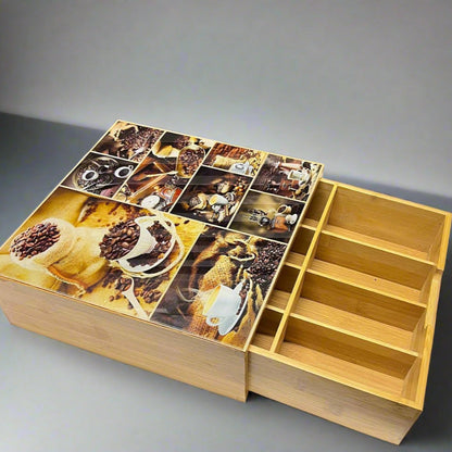 Organisateur de Sachets de Thé en Bambou