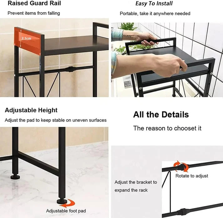 NESTO Étagère de Cuisine Rétractable et Extensible – Gain de Place