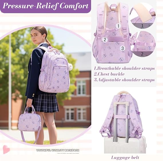 🎒 Sac à Dos Scolaire pour Enfants – Design Mignon & Plusieurs Couleurs 🌸