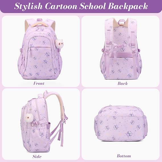 🎒 Sac à Dos Scolaire pour Enfants – Design Mignon & Plusieurs Couleurs 🌸