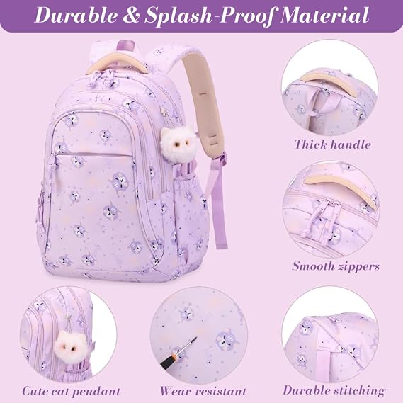 🎒 Sac à Dos Scolaire pour Enfants – Design Mignon & Plusieurs Couleurs 🌸