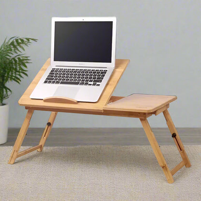 Bureau Pliable en Bambou Portable