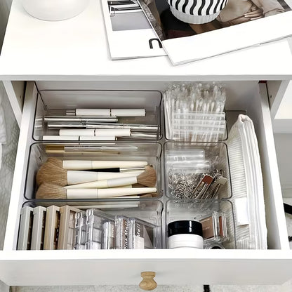 💄 Organisateur de Maquillage 8 Pièces – Boîtes de Rangement Modulables