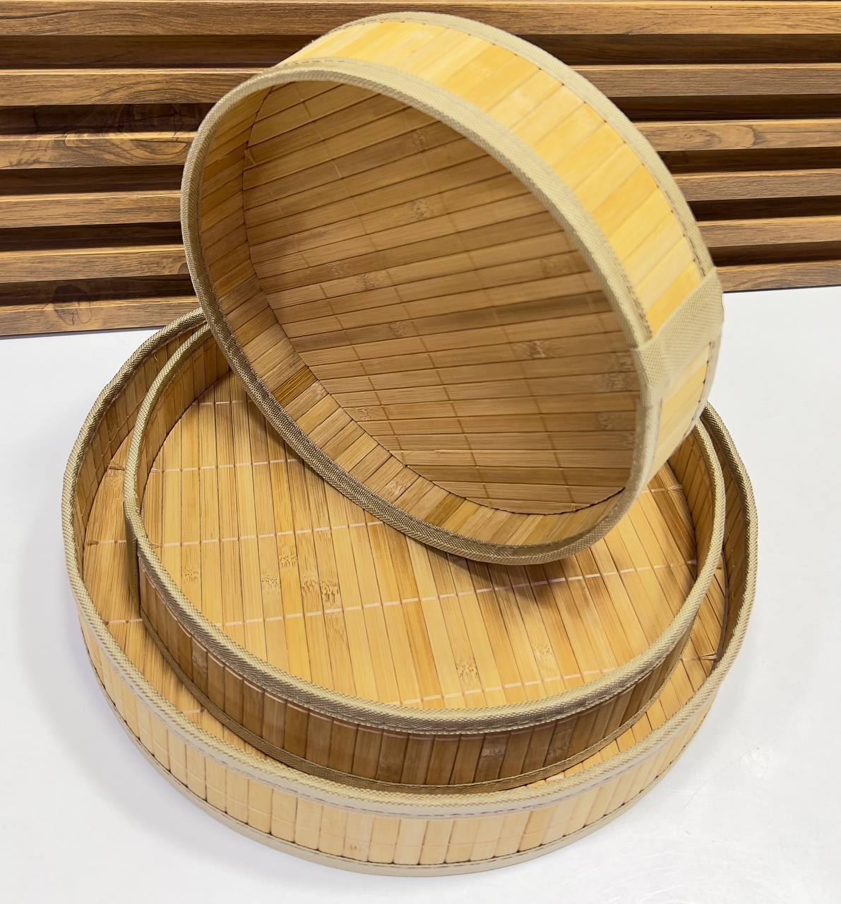 Set de 3 Plateaux en Bambou – Rangement & Service