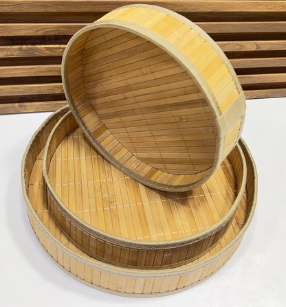 Set de 3 Plateaux en Bambou – Rangement & Service