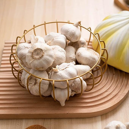 Panier à Ail en Fer avec Couvercle en Céramique