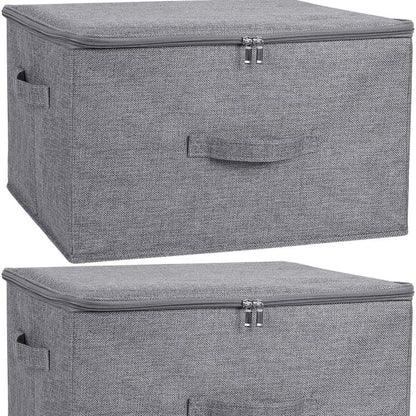 NESTO  Boîtes de Rangement Vêtements – Lot de 2 Pliables & Grande Capacité