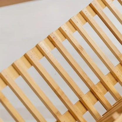 NESTO✨Égouttoir à vaisselle en bambou, porte-ustensiles pliable, égouttoir à vaisselle en bois