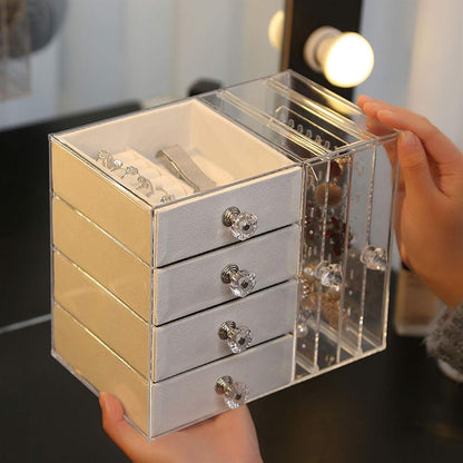 Boîte Organisatrice de Bijoux à Plusieurs Couches avec Tiroirs