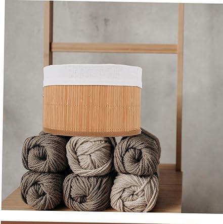 Lot de 3 Paniers de Rangement Tressés en  Bambou