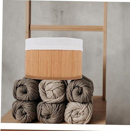 Lot de 3 Paniers de Rangement Tressés en  Bambou