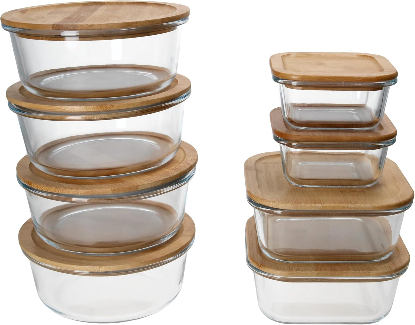 Boîte à Lunch en Verre avec Couvercle en Bambou – Grande Capacité, Anti-Fuite & Micro-ondes