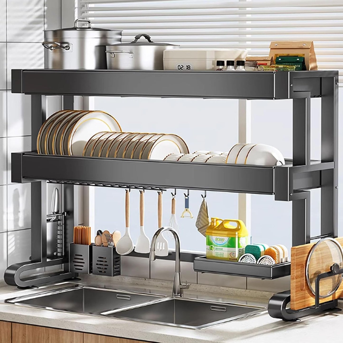 Égouttoir à Vaisselle 2 Niveaux – Acier au Carbone & Design Élégant Nesto.ma  Marco 