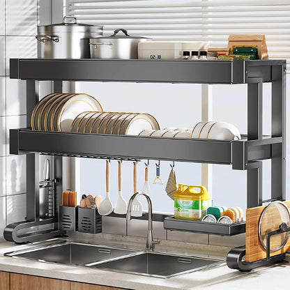 Égouttoir à Vaisselle 2 Niveaux – Acier au Carbone & Design Élégant Nesto.ma  Marco 