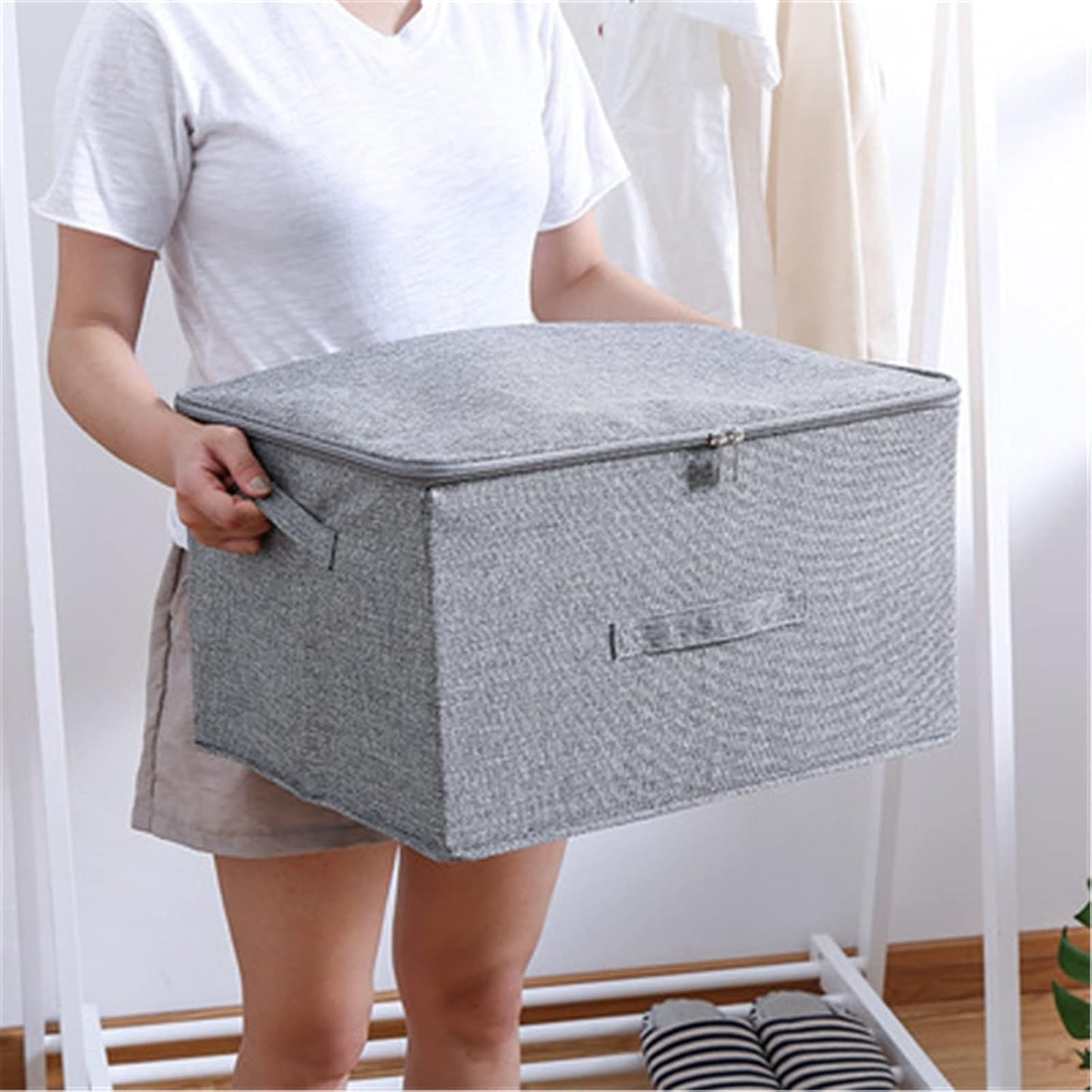 NESTO  Boîtes de Rangement Vêtements – Lot de 2 Pliables & Grande Capacité