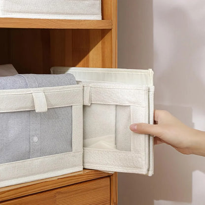 6 Boîtes de Rangement pour Placard & Dressing – Avec Poignées
