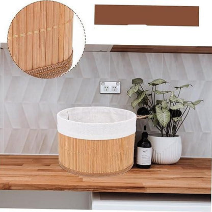 Lot de 3 Paniers de Rangement Tressés en  Bambou