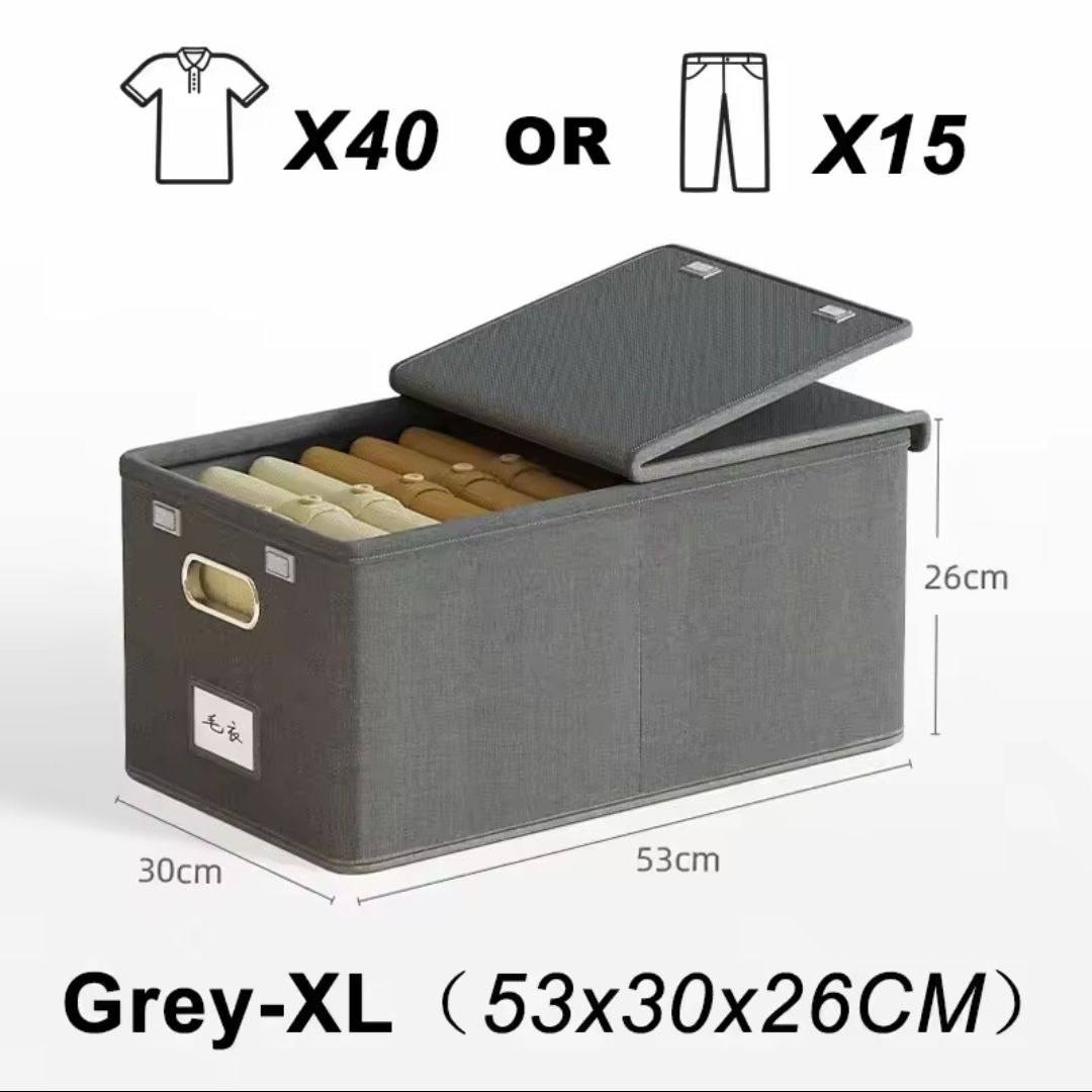 Grande Boîte 5 de Rangement Pliante en Coton et Lin – Organisateur Maison