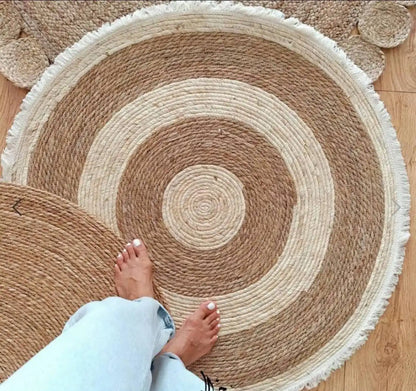 Un tapis rond au charme naturel et chaleureux 1.20 CM
