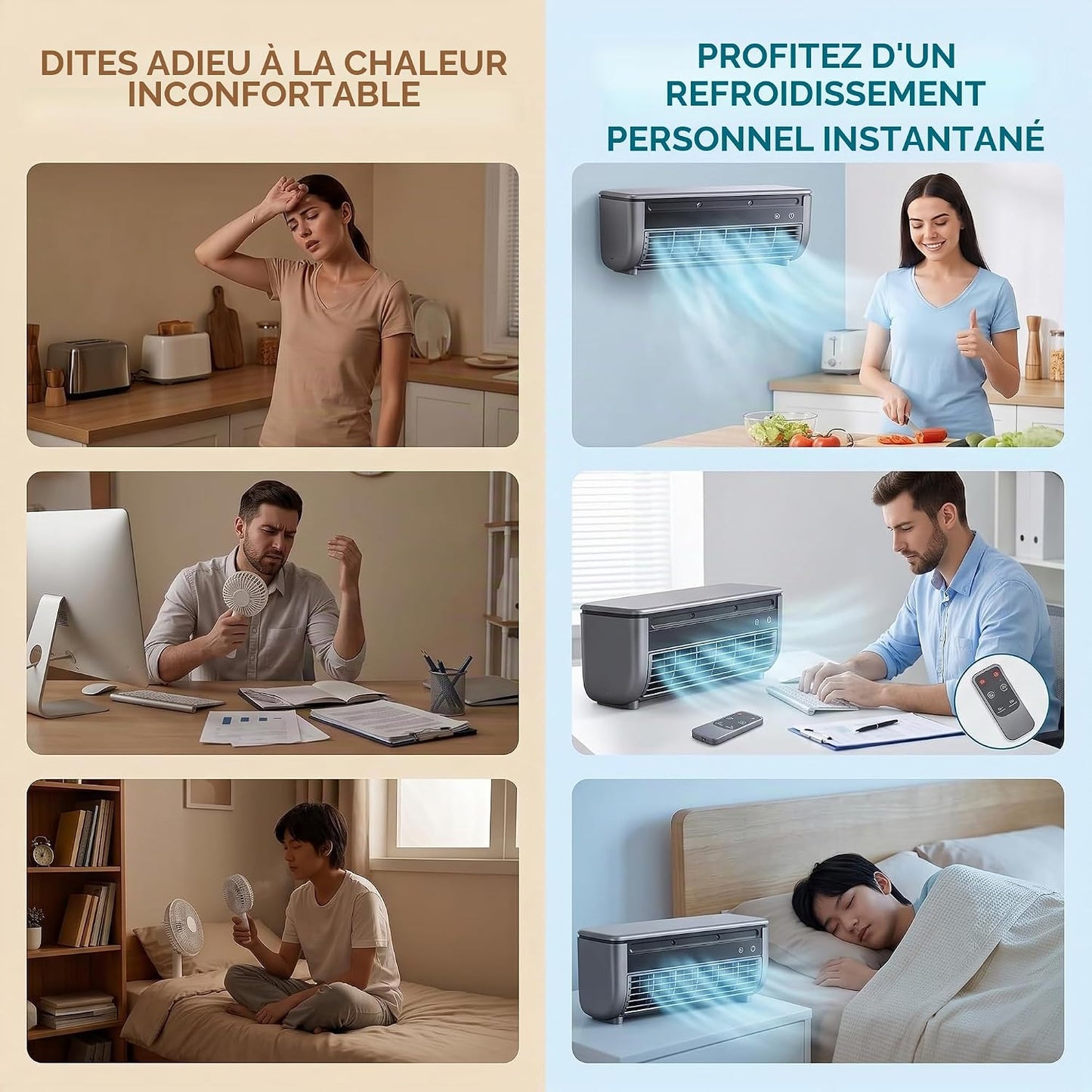 Climatiseur Mural Portable Sans Fil – Refroidissement Rapide