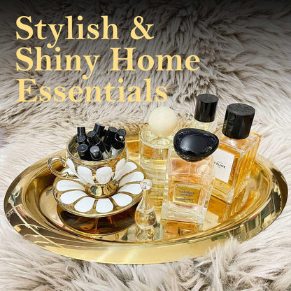 Gold Stainless Steel Ovale Tray