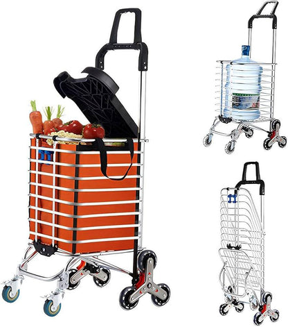 Chariot de Courses à Roulettes – Grande Capacité