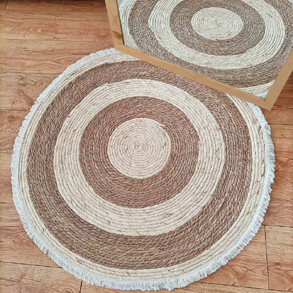 Un tapis rond au charme naturel et chaleureux 1.20 CM