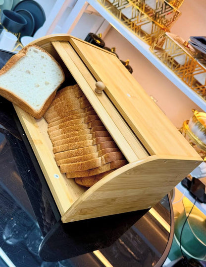 Boîte à Pain Bambou – Design Naturel & Couvercle Pratique