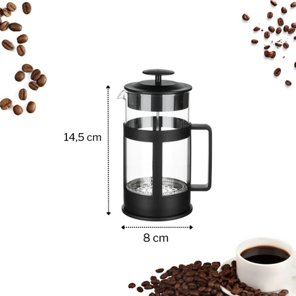 Cafetière à Piston en Verre et Acier Inoxydable