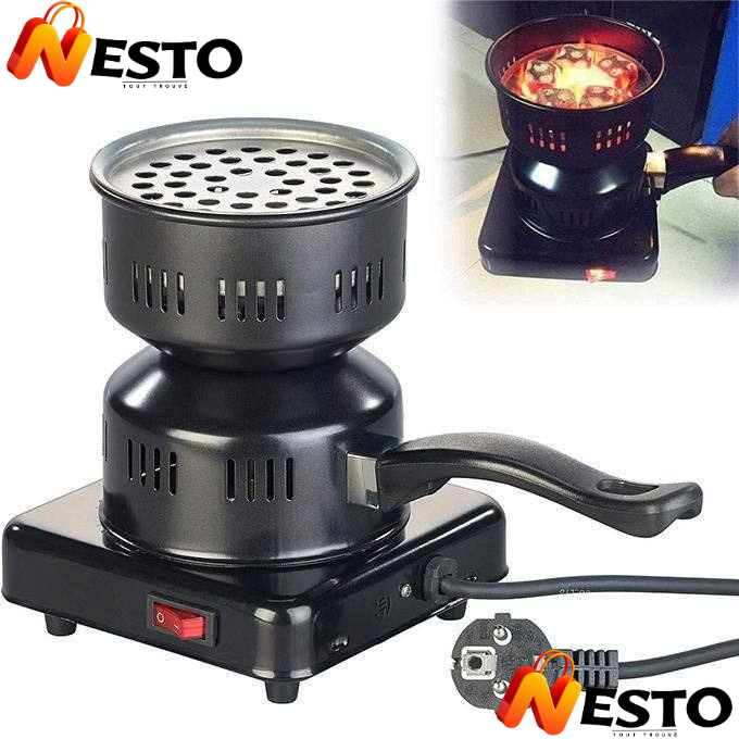 Réchaud Électrique pour Charbon 600W ANTON – Allume Charbon Rapide pour Chicha ; BBQ